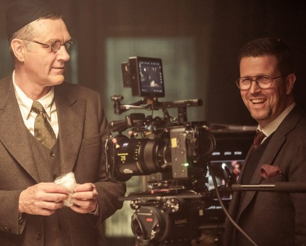 Ville Virtanen ja Klaus Härö Ei koskaan yksin -elokuvassa. Credit: Andres Teiss, MRP Matila Röhr Productions