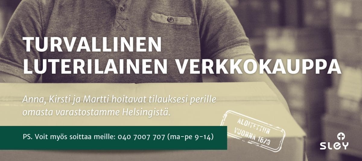 Sleyn kauppa – Luterilainen verkkokauppa | Kirjat, musiikki, lahjat logo